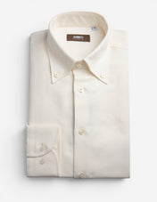 Skjorta Slim Fit Bomull/Hampa Benvit