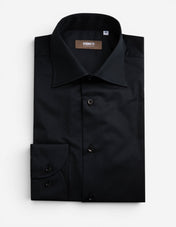 Slim Fit Skjorta Twill Svart