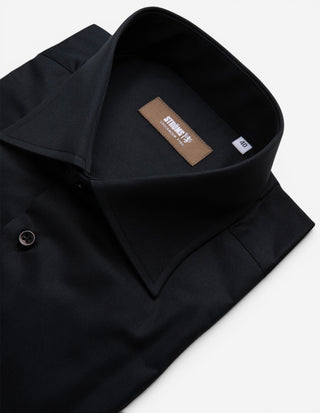 Slim Fit Skjorta Twill Svart