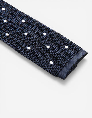 Grana Riso Stickad Slips Siden Marinblå/Vit One Size