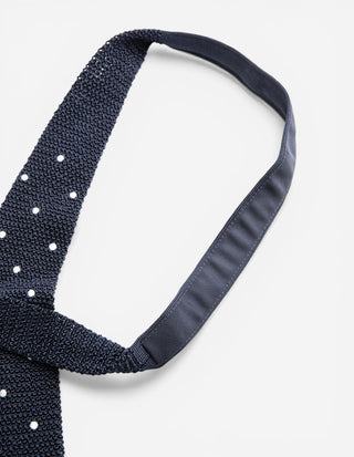 Grana Riso Stickad Slips Siden Marinblå/Vit One Size