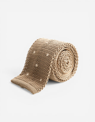 Grana Riso Stickad Slips Siden Beige/Vit One Size