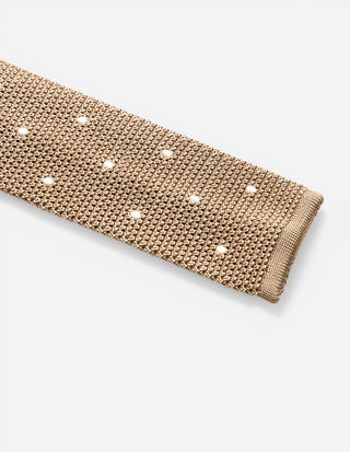Grana Riso Stickad Slips Siden Beige/Vit One Size
