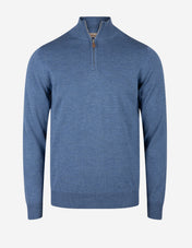 Tröja Half Zip Merinoull Blå