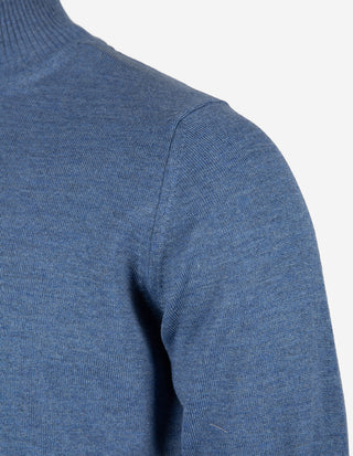Tröja Half Zip Merinoull Blå