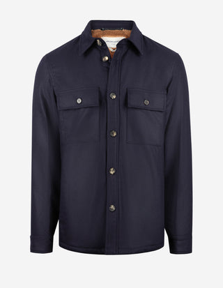 Overshirt Ull Eco-Fur Blå