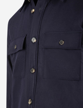 Overshirt Ull Eco-Fur Blå
