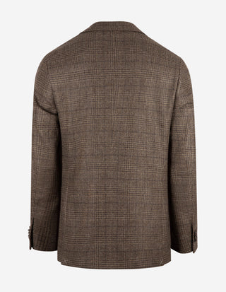 Drop7 Kavaj Ull/Kashmir Glencheck Brun