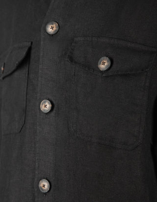 Firenze Overshirt Linne Svart