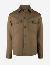 Firenze Overshirt Bomull Stretch Olivgrön