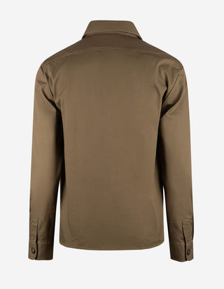 Firenze Overshirt Bomull Stretch Olivgrön
