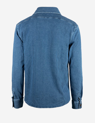 Firenze Overshirt Denim Stretch Denimblå