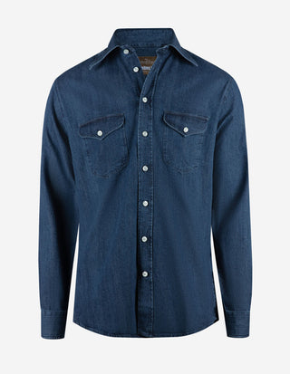 Sartorial Casual Shirt Denim Mörkblå