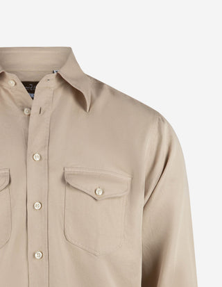 Sartorial Casual Shirt Linne/Bomull Beige
