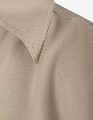 Sartorial Casual Shirt Linne/Bomull Beige