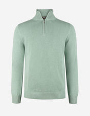 Half Zip Chunky Tröja Bomull Grön