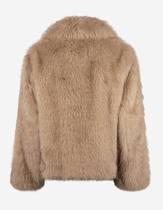 SMMAlce Faux Fur Jacka Beige