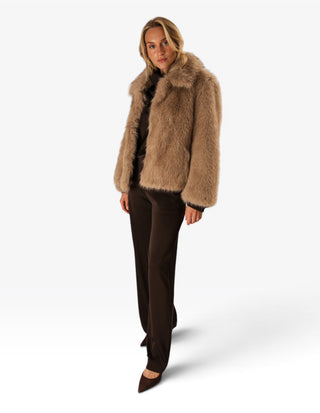 SMMAlce Faux Fur Jacka Beige