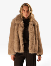 SMMAlce Faux Fur Jacka Beige