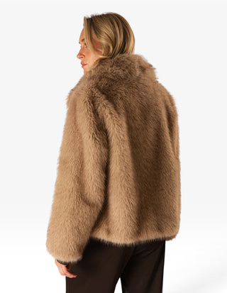 SMMAlce Faux Fur Jacka Beige