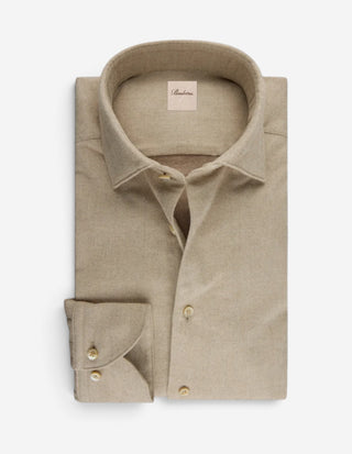 Regular Fit Skjorta Flanell Beige