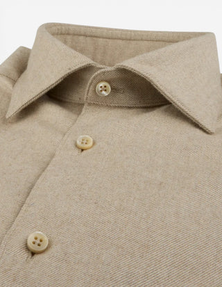 Regular Fit Skjorta Flanell Beige