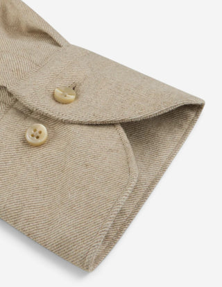 Regular Fit Skjorta Flanell Beige