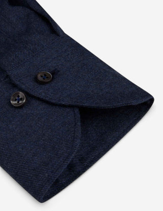 Regular Fit Skjorta Flanell Mörkblå