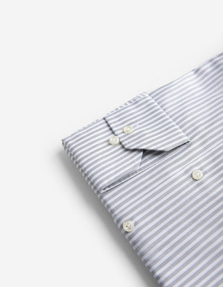 Regular Fit Skjorta Twill Randig Grön/Vit