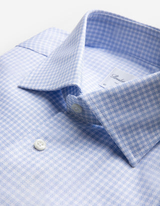 Regular Fit Skjorta Twill Rutig Vit/Blå