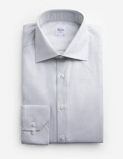 Regular Fit Skjorta Twill Hundtand Grön/Vit