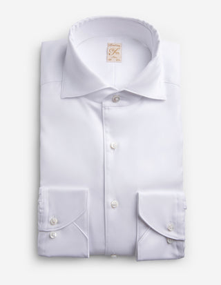 1899 Slim Skjorta Twofold Twill Vit