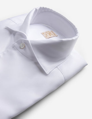 1899 Slim Skjorta Twofold Twill Vit