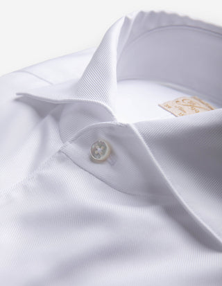1899 Slim Skjorta Twofold Twill Vit