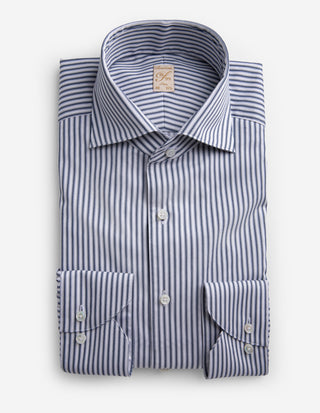 1899 Slim Skjorta Randig Navy/Vit