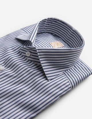 1899 Slim Skjorta Randig Navy/Vit