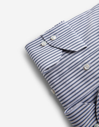 1899 Slim Skjorta Randig Navy/Vit