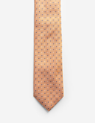 Slips Siden Vävd Prickig Orange