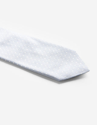 Slips Siden Vävd Ljusblå/Vit One Size
