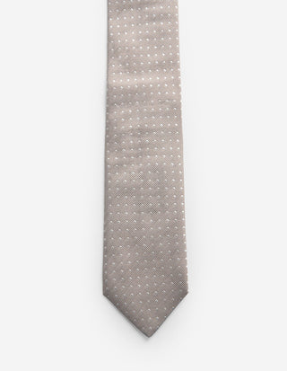Slips Siden Vävd Beige/Vit
