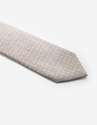Slips Siden Vävd Beige/Vit