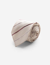 Slips Untipped Linneblandning Beige/Vinröd
