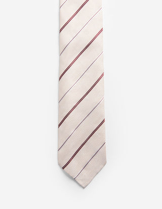 Slips Untipped Linneblandning Beige/Vinröd
