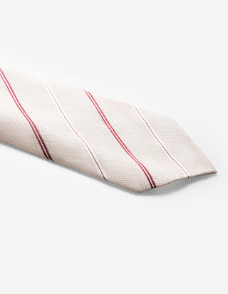Slips Untipped Linneblandning Beige/Vinröd