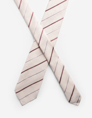 Slips Untipped Linneblandning Beige/Vinröd