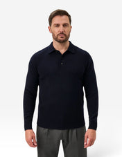 Bilsdean Pikétröja Lammull Navy