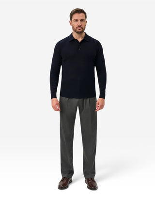 Bilsdean Pikétröja Lammull Navy