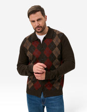 Buckton Shirt Cardigan Argyle Brun