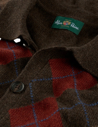 Buckton Shirt Cardigan Argyle Brun