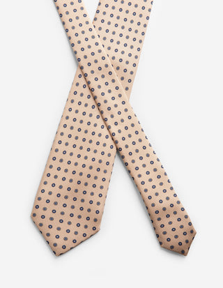 Slips Siden Mönstrad Ljusbeige
